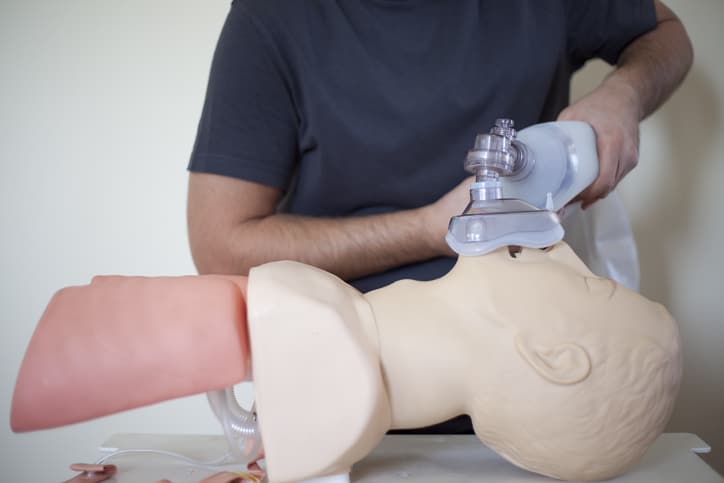 incorrect bag valve mask