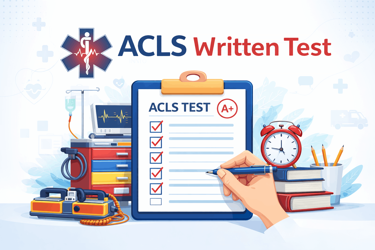 ACLS written test promotional illustration (1)