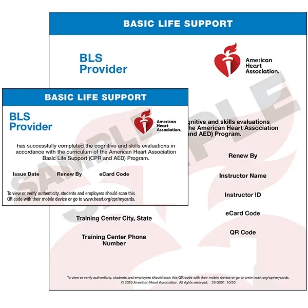 BLS CPR card