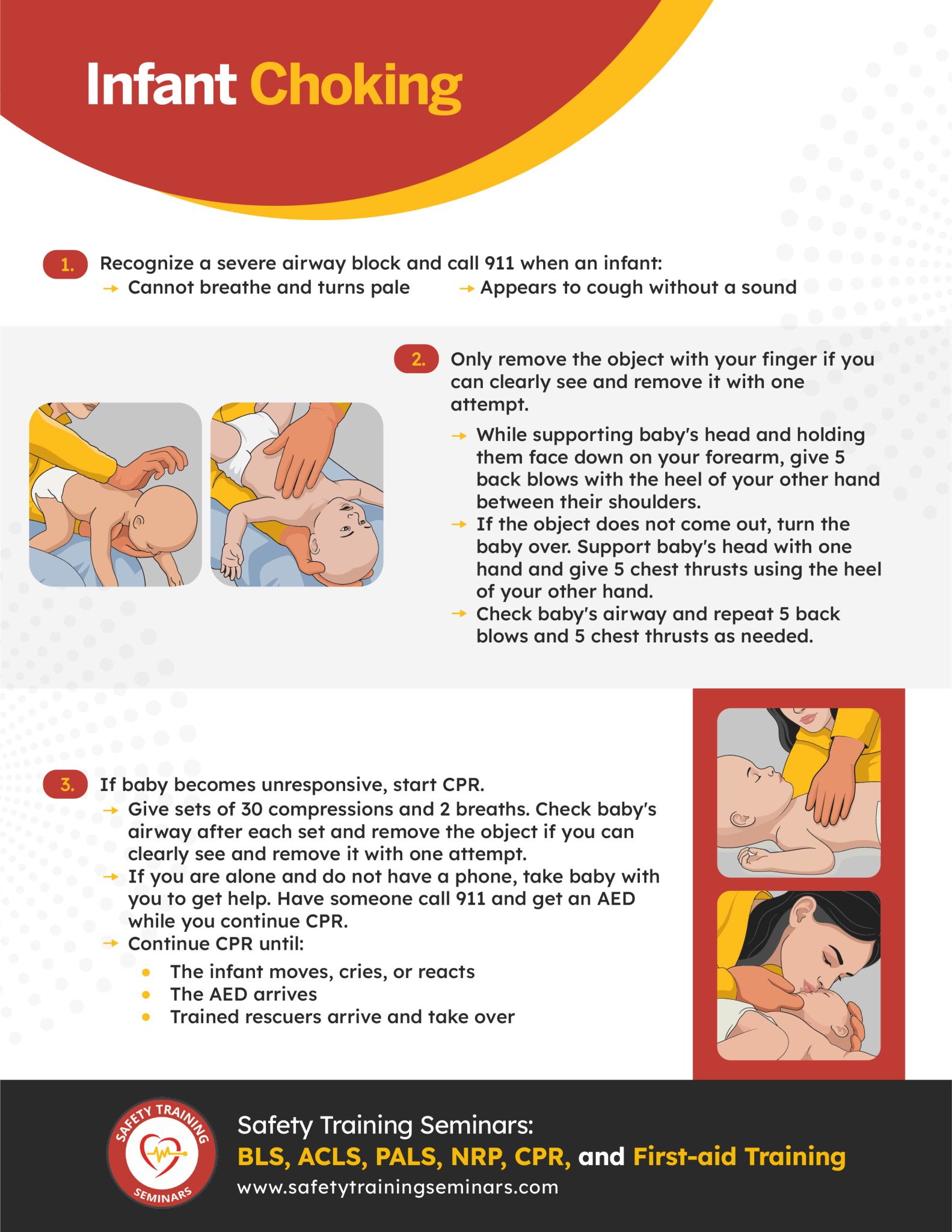 free infant choking poster
